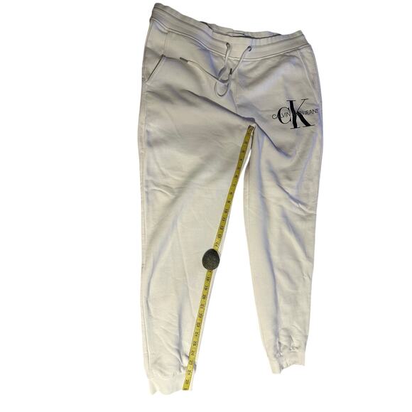 Calvin Klein Jeans Men's Pull-on Drawstring Monogram Jogger Sweatpants Black XL - Picture 4 of 7